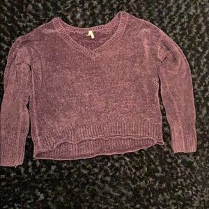 Chenille V Neck Sweater
